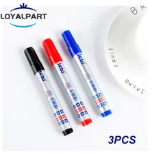 3 PCS Waterproof Permanent Paint Marker Pen Car Tyre Tire Tread Rubber Metal NEW