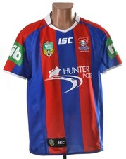 NRL NEWCASTLE KNIGHTS AUSTRALIA RUGBY LEAGUE SHIRT ISC SIZE L ADULT