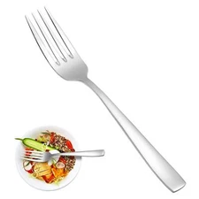 24 Piece Dessert Forks Set, Food-Grade Stainless Steel Silverware Forks, Sala...