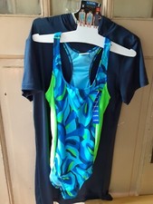 Spyder Girls Hooded Cover Up One Piece Swimsuit Size L 12-14 NEW WITH TAGS