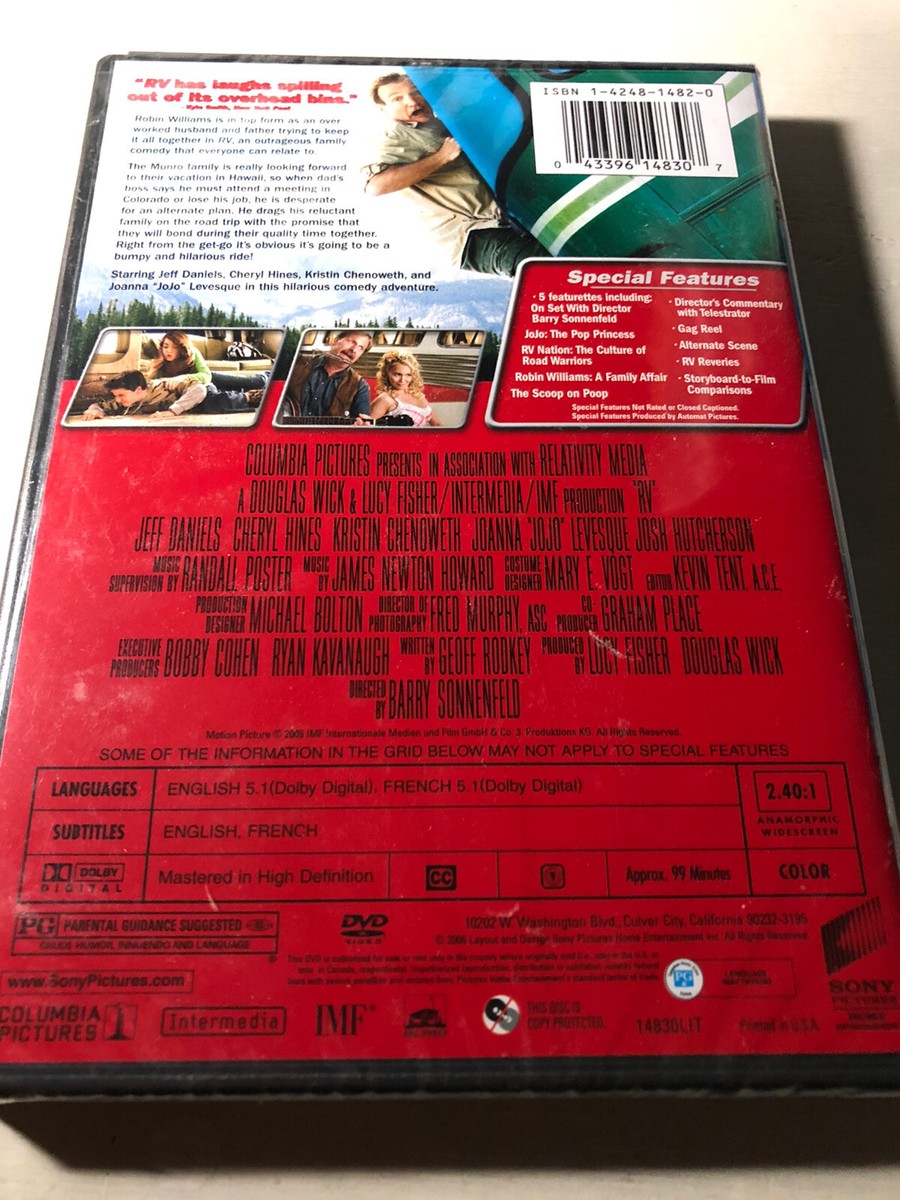 RV (2006) DVD NEW Comedy Robin Williams Cheryl Hines Josh