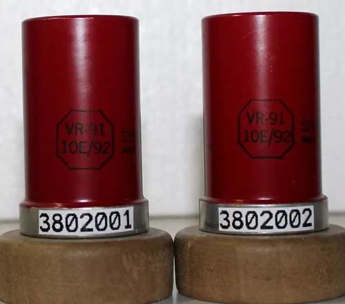 VR91/10E/EF50 Sylvania Red Coated Metal Tube Crown Logo AVO 160 Tested Qty100Pcs - Picture 3 of 10