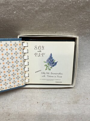 vtg SMALL PURSE SIZE PICTURE ALBUM S.O.Y. with P.I.P. (SILLY OLD GRANDMOTHER...)