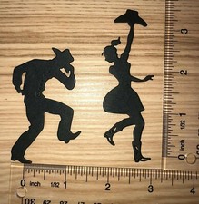 10 WESTERN DANCE cardstock paper die cut embellishments scrapbook / card making