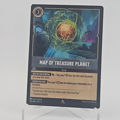 MAP OF TREASURE PLANET NM-MINT Disney Lorcana TCG non-foil 201/204 EN3