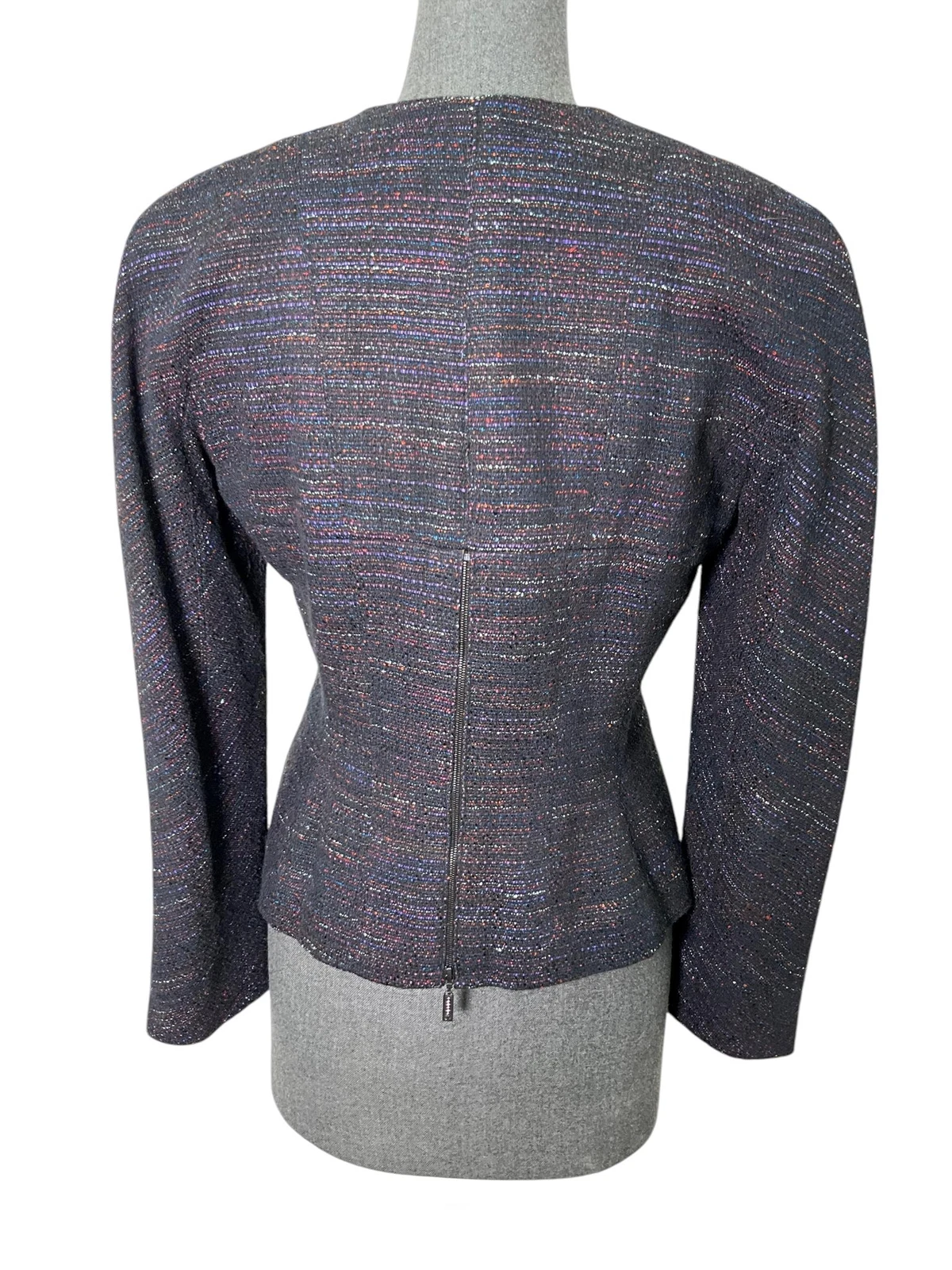 Giacca CHANEL 02A con dettagli zip taglia 40