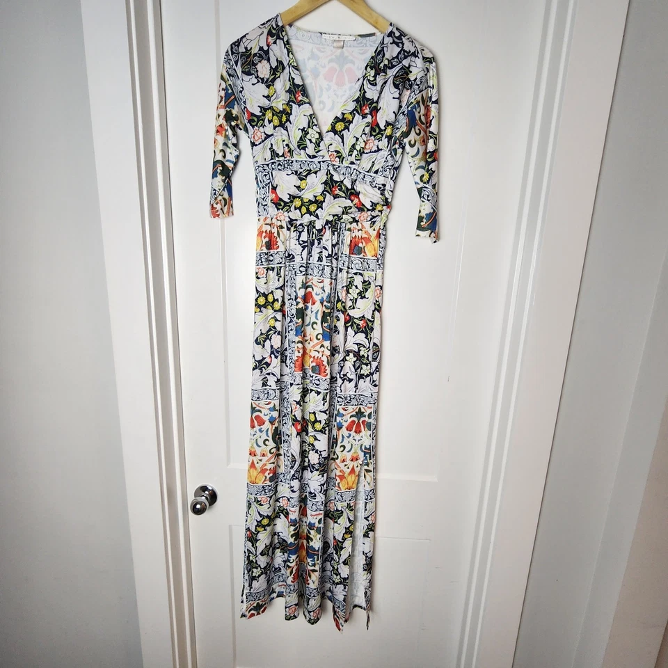 Maxi Vestido Boston Proper Tapestry 2 Floral Boho Cottagecore Prairie Resortwear Foto 2 de 4