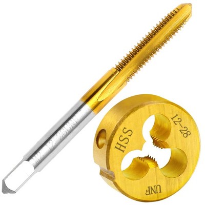 12-28 UNF Tap and Die Set Right Hand,12-28 M2 HSS Machine Thread Tap and Roun...