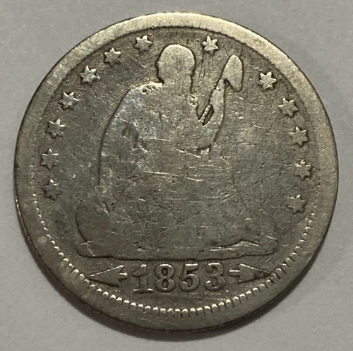 1853 Arrows - Seated Liberty Quarter - Exact Coin Imaged #SL105