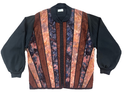 Women s Artisan Made Art Quilted Blanket Jacket Size Medium/Large