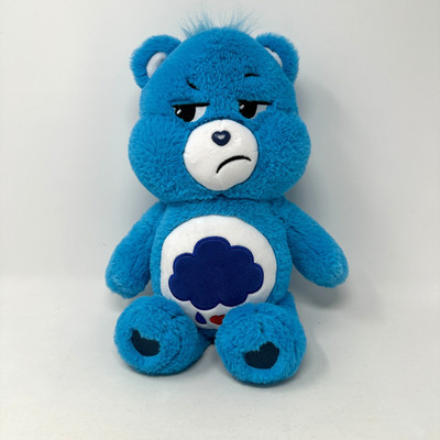 Care Bears Grumpy Bear Plush Basic Fun Stuffed Animal Blue Rain Cloud Teddy 10''