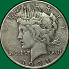 1934-S Peace Dollar Very Fine VF Coin #42027