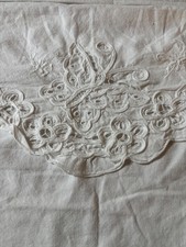 Vintage Embroidered Butterfly European Ex Large Pillow Cases Set of Two 32 x 19