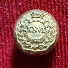 British Indian Army Button 26th Madras Regiment QVC 1800's Firmin