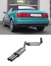 FOX Sportauspuff Edelstahl Komplettanlage ab Kat AUDI 80 90 Typ 89 2x76mm