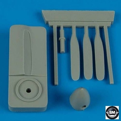 Quickboost Fairchild AU-23A Propeller w/ Tool für Roden 1:48 Model Kit 48334