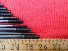 258mm length 12g 2.6mm Black Stainless Spokes w Black Brass Nipples SAPIM