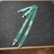 Budweiser Suspenders 1970s Vintage Leprechaun Beer Green straps Anheuser Busch