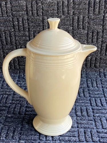 WOW!! VERY RARE 1936-1951 Fiestaware Ivory Coffee/TEA  Pot~COLLECTIBLE~XLNT~USA