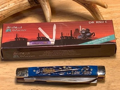 Frost Steel Warrior Blue Jig Bone Doctors Knife 3 3/4'' FSW120DBLJ