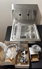 Open Box Stainless Steel Commercial Sink W/ Faucet And Drain Etc
