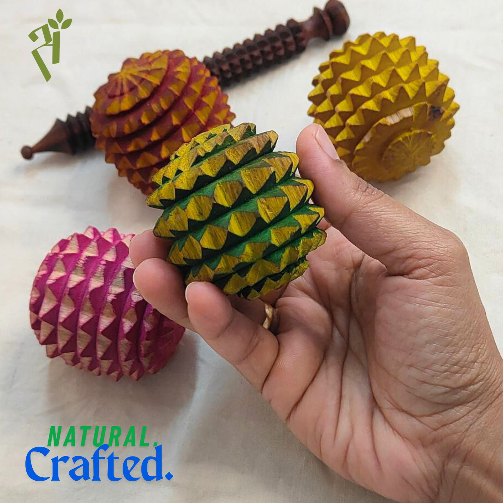 Masaje Madera Porcupín Bola Acupresión Bola-Punto Gatillo Pie Alivio del Dolor