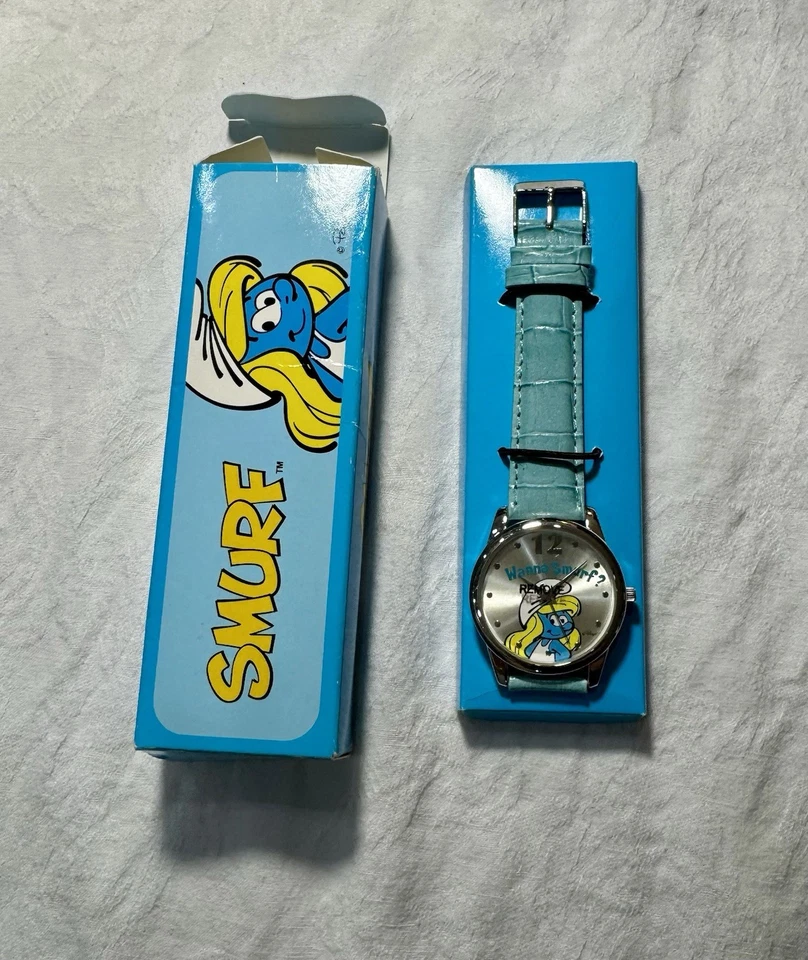 Reloj Pitufina Azul Los Pitufos Avon 2008 Vintage, Nunca Usado Nuevo en Caja Nuevo en Caja Foto 2 de 4