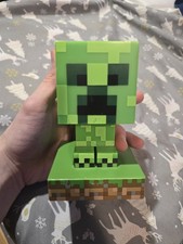 Minecraft Creeper Icon Lamp Light Paladone Video Game Figure 4.5" TESTED 