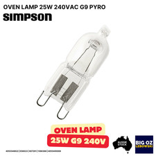 25W 240VAC G9 Pyro Halogen Bulb (300°C) for ...
