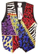 Sequin Vest Psychedelic Skins (Adult-Unisex)
