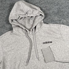 Adidas Hoodie Mens Small Gray Pullover Sweatshirt OV9001 FL6310 Athletic Logo