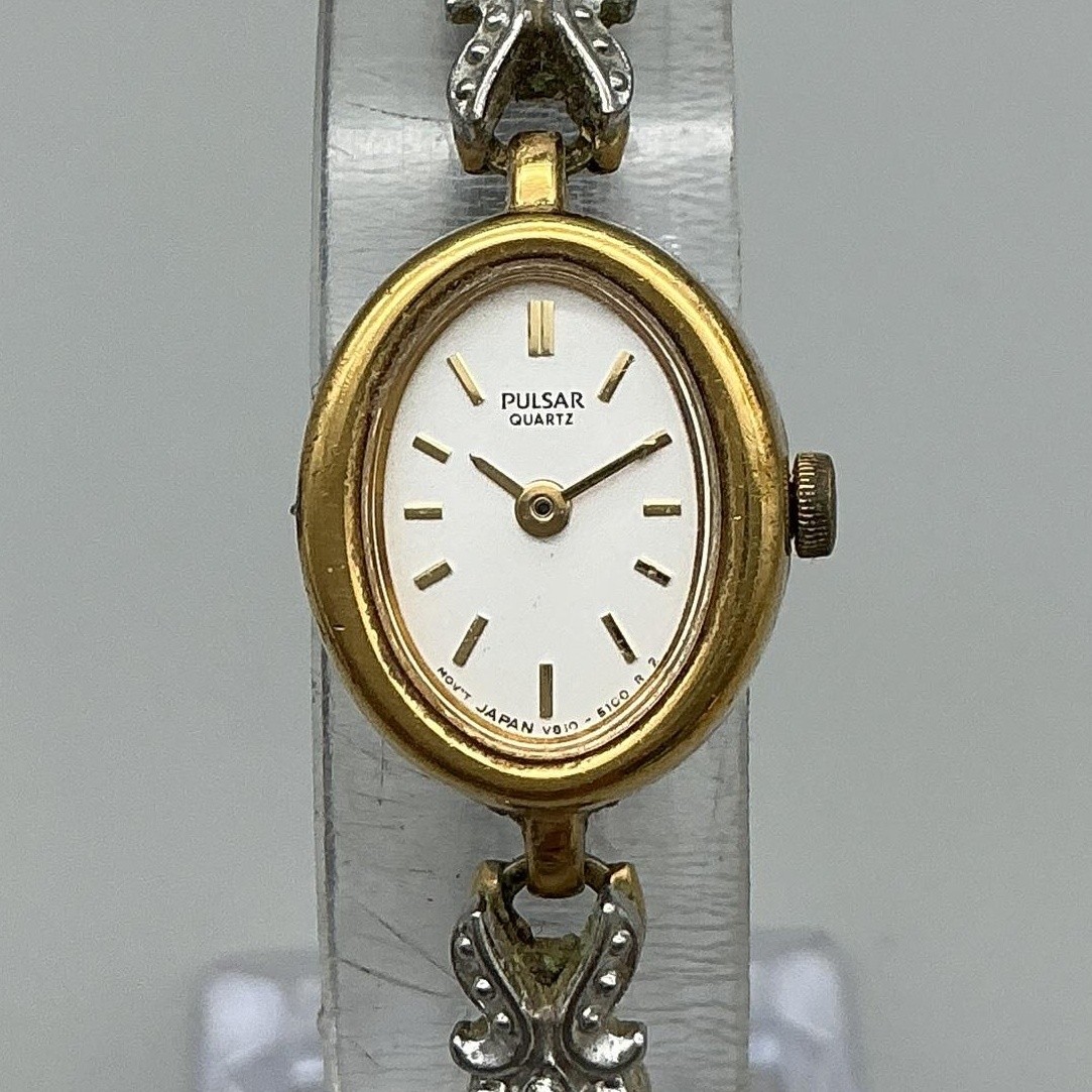 【SALE】Classique オパール ブレスウォッチ Vintage Pulsar Womens Watch 16mm Gold Tone Stretch V810-5160