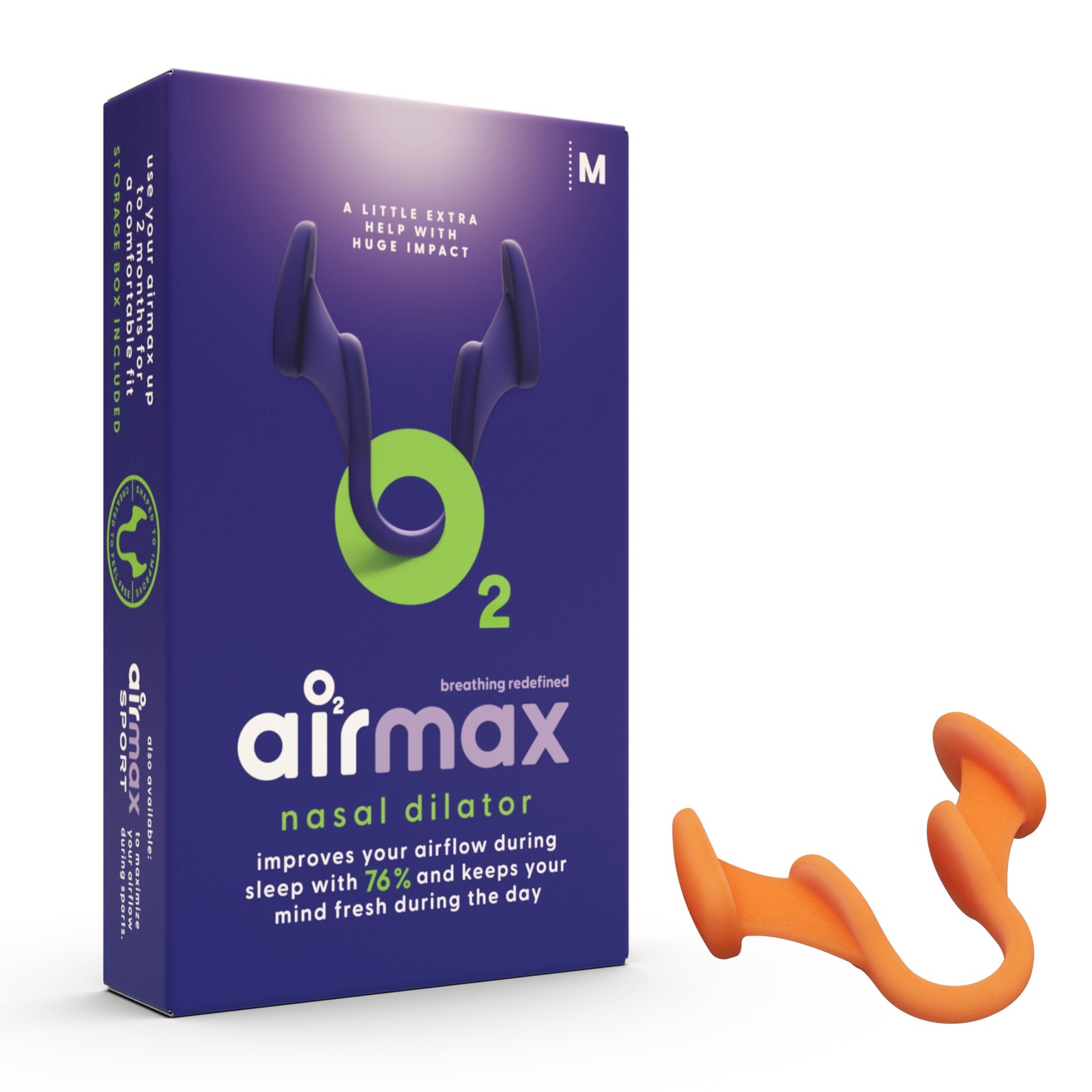 Airmax Nasal Dilator | 76% More air | Breathing aid 1 Count (Pack of 1)