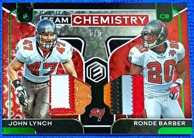 2020 PANINI ELEMENTS JOHN LYNCH & RONDE BARBER TEAM CHEMISTRY PATCH 5/5 BOOKEND