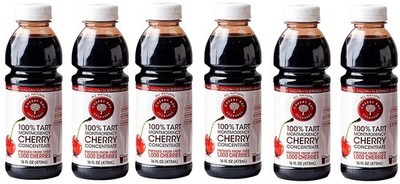 Cherry Bay Orchards Tart Cherry Concentrate (6 Pack 16 Oz Bottle, 96 Oz/2.8