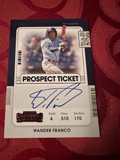 2021 Panini Contenders - Prospect Ticket Wander Franco #PT-WF Autograph Auto RC