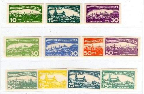 Württemberg ex273/77PU Probe Prints MNH Unstamped (DA8393