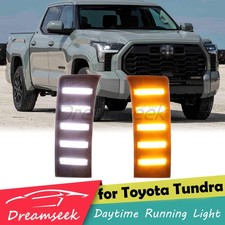 LED DRL TFL Tagfahrlicht für Toyota Tundra 2022+ Nebelleuchten mit Gelb Blinker