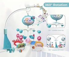 Musical 360  Rotating Animal Nursery Mobile for Crib, Multicolor