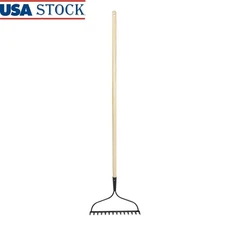 Garden Bow Rake Durable Versatile Tool Soil Leveling Aeration Debris Gathering