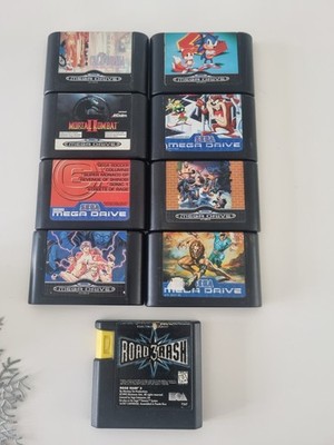 9 Spiele für Sega Mega Drive Street of Rage 2 Mortal Kombat 2 Road Rash 3 Sonic