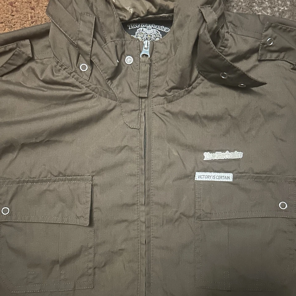 Chaqueta Live Mechanics Hombre Mediana Moto Victory Is Certain Foto 2 de 4