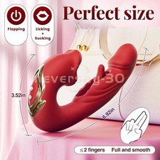 Rose Tongue Licking Sucking Clitoral Vibrator Thrusting Dildo Sex Toys for Women