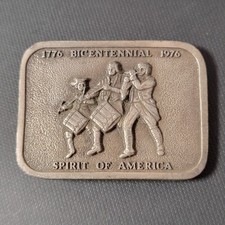 Vintage Old 1776-1976 Bicentennial Belt Buckle Spirit of America C-24