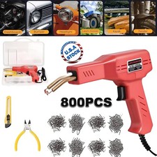 Plastic Welder Kit Soldering Hot Stapler Bumper Repair Welding Gun 800 Staples