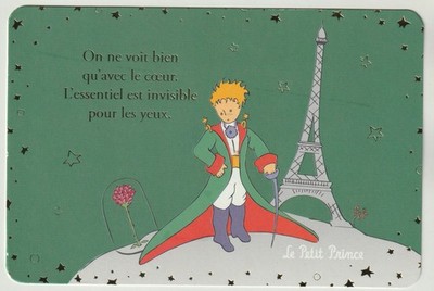 Postkarte Der kleine Prinz Le Petit Prince. On ne voit bien qu'avec le coeur