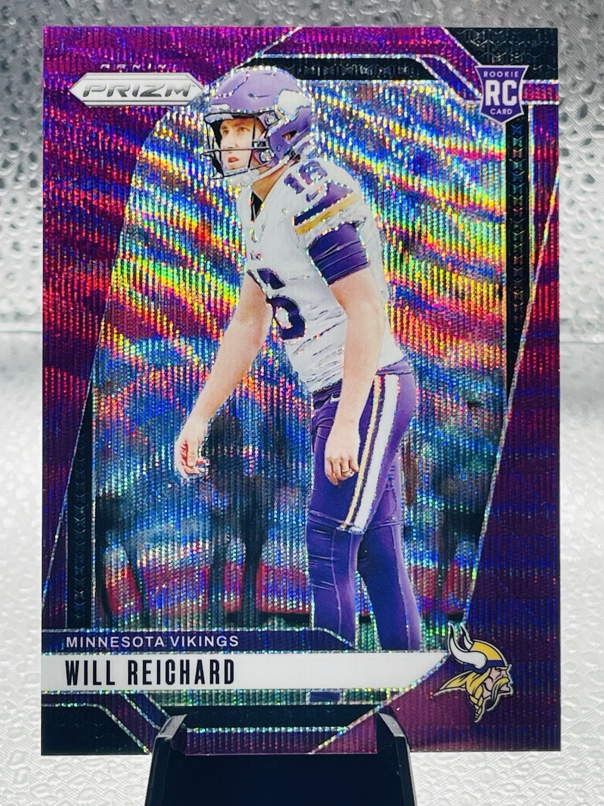 2024 Football Prizm Will Reichard /99 Rookie Purple Wave RC #396 - VIKINGS