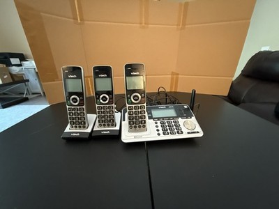 VTech VS113-3 3-Handset Cordless Phone System with Bluetooth Connect to Cell and