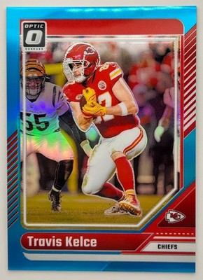 2024 Panini Football Donruss Optic Travis Kelce Aqua /299 #98 Kansas City Chiefs