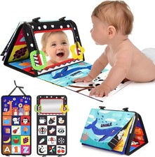 URMYWO Tummy Time Toy - Black and White High Contrast Baby Toys for Newborn - Ba